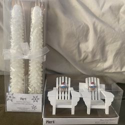 Pier 1 LED Flameless Candles And Card Holders