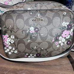 Coach Evergreen Floral Camera Bag Crossbody 