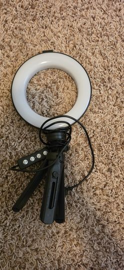LED Ring Light with Mini Tripod — Adjustable Brightness/Mode