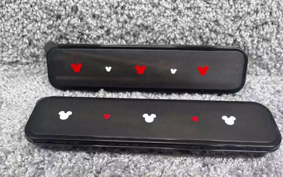 Micky Mouse Stainless Steel Spoon Fork Chopsticks Flatware Set With Case