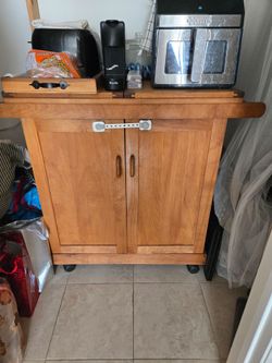 Real wood kitchen carrier.