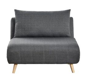 BRAND NEW IN THE BOX Dark Gray Fabric Tri-Fold Sleeper Side Chair - Convertible