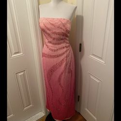 Pink Beaded Dress Medium