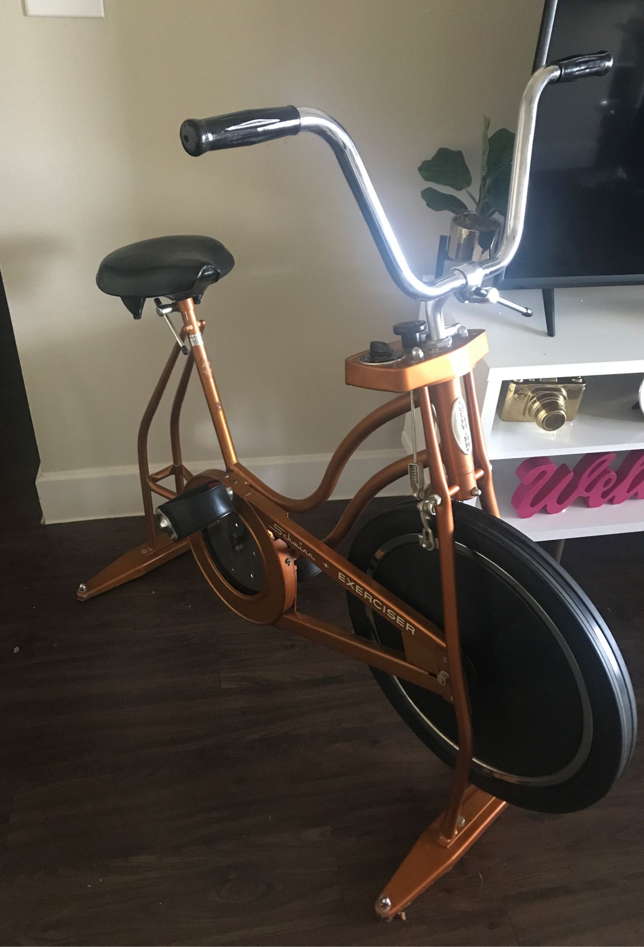 Vintage gold Schwinn Excerciser Bike