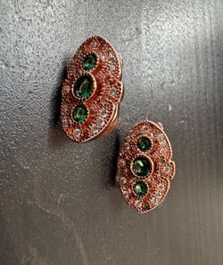 585 14K RG Stamped Rose Gold Traditional Moroccan Filigree Stud Earrings
