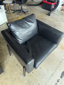 Ikea Leather EKERÖ Armchair Bomstad black chairs