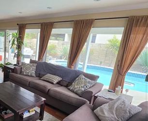 Gold/Bronze Curtain Panels - Set of 8