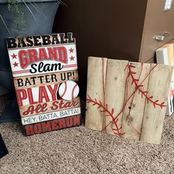 Baseball wall decor
