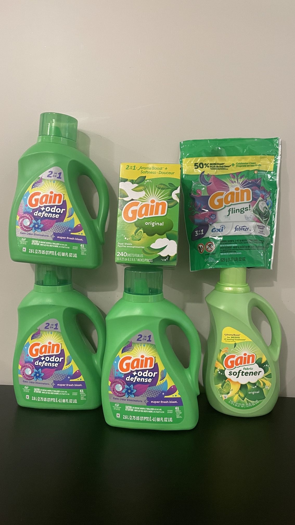 Gain laundry detergent bundle $55