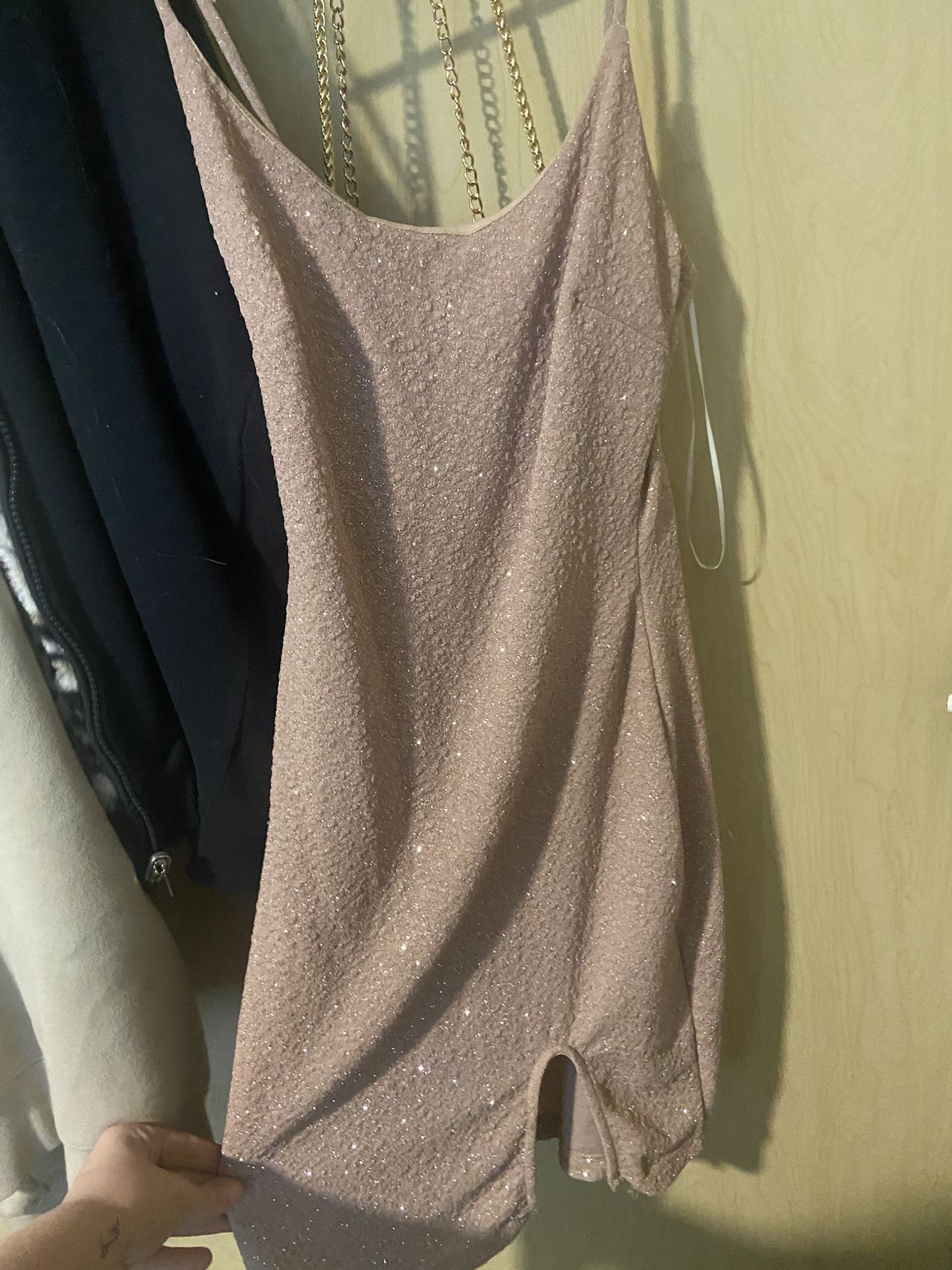 Tan/gold Mini-dress