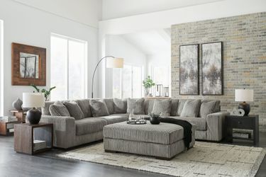 Lindyn Fog 5-Piece Sectional w/ Ottoman