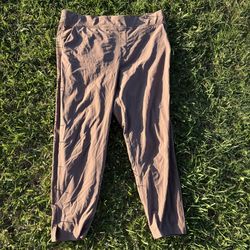 Athleta Brooklyn Ankle Pants Size 16 Taupe Lightweight Stretch Casual Travel