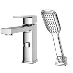 Pfister RT6-2DAC Deckard Single Control 2-Hole Roman Tub Faucet with Hand Shower, Polished Chrome
