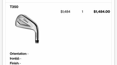 Titleist T350 Iron Set (5-PW + GW) | AMT S300 | Golf Pride Grips | Original Receipt
