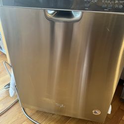 Whirlpool Dishwasher-Stainless face-taken out of service today, working, on Monday 4/6/2026