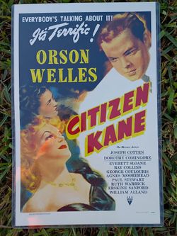 Vintage Orson Welles Citizen Kane Movie Poster 