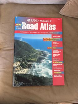 1993 Rand McNally Road Atlas for United States Canada and Mexico Vintage Map