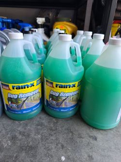 Rain-X Bug Remover Windshield Washer Fluid, 1 Gallon, Streak-Free with Water Beading
