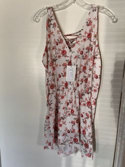 Lace Up Blouse Rose Blush Size 6 No Sleeve 
