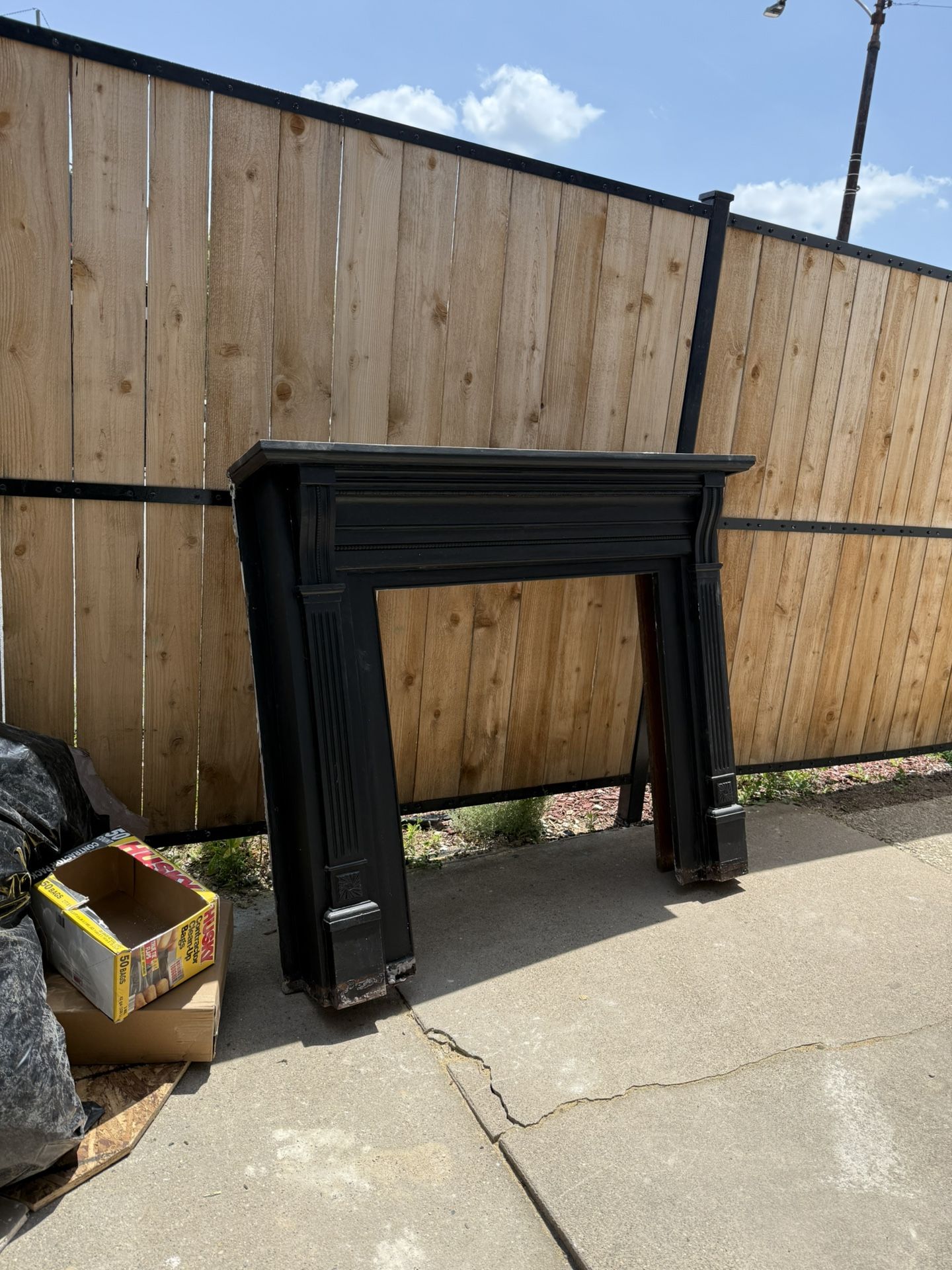Antique fireplace mantel- FREE