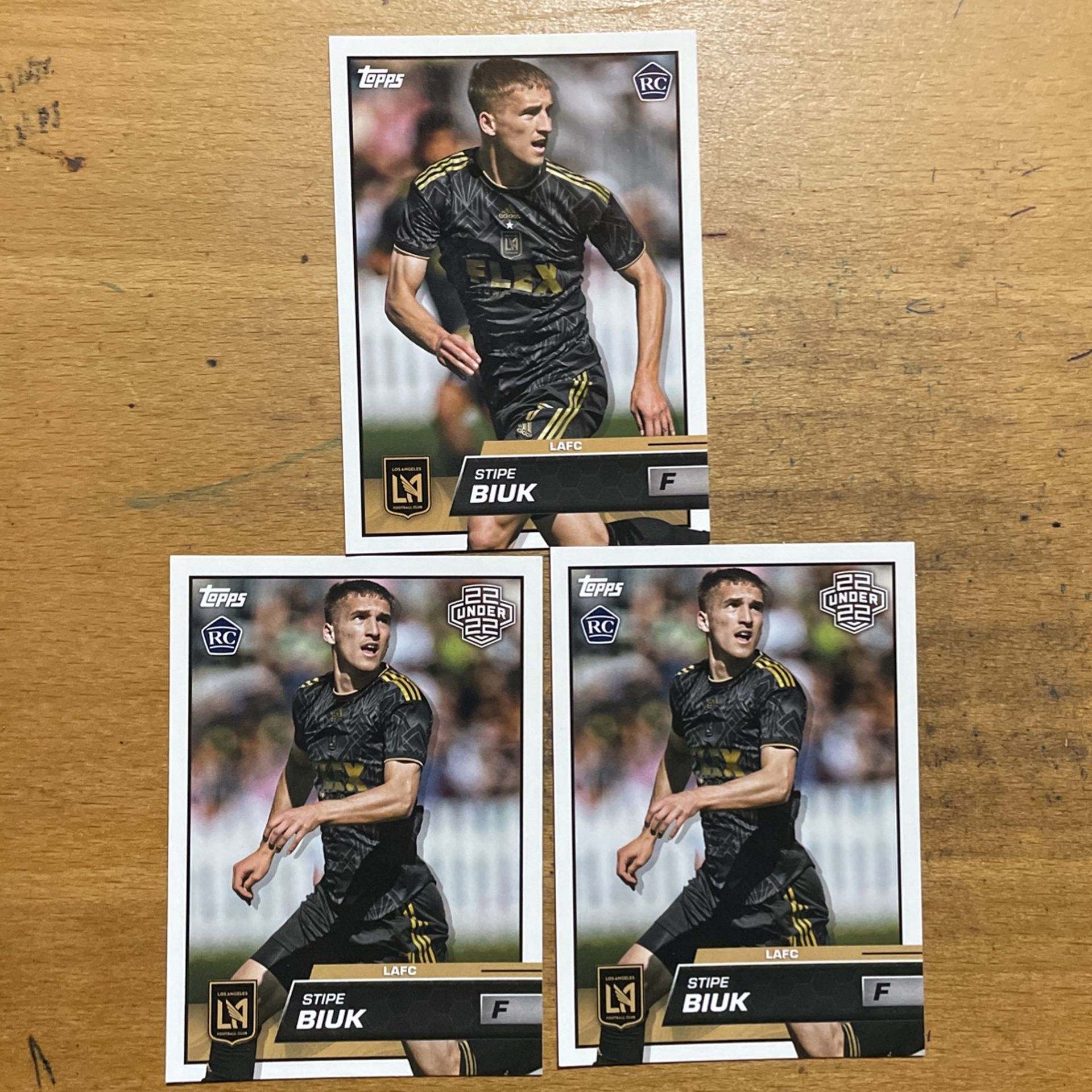 2023 TOPPS MLS STIPE BIUK LOT OF 3 ROOKIE CARDS