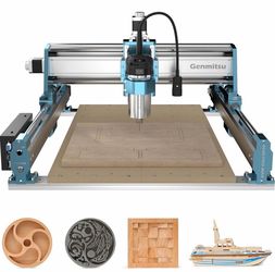 SainSmart Genmitsu 4040-PRO MAX CNC Router, 710W Trimmer & Linear Rail Driven, Work Area 400 x 400 x 78mm, for Wood Metal Acrylic Cutting Milling, GRB