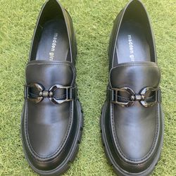 Madden Girl  Women’s Block Heel Loafers Black Size 9.5