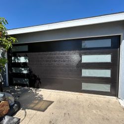 Frosted And Clear Windows, Garage Door
