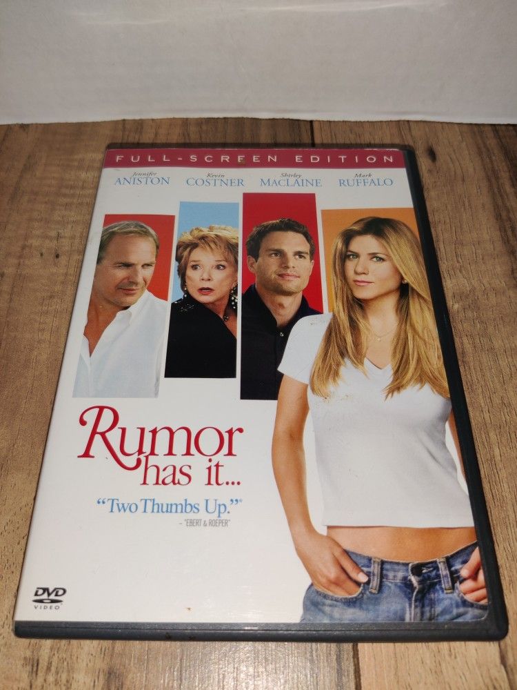 Rumor Has It... (2005) Jennifer Aniston, Kevin Costner DVD Movie. Packaging has some wear from age and use. Sold as is.