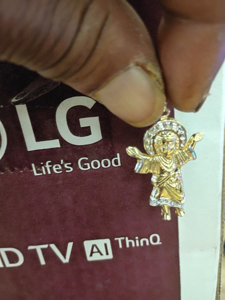 🔥 14K Solid Gold Jesus Pendant | Diamond-Cut Halo | Real Gold, Not Plated | Heavyweight Praise Piece