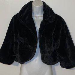 NWOT WD•NY smooth fur jacket black size M