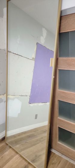 Full-Length Floor Mirror Gold Frame