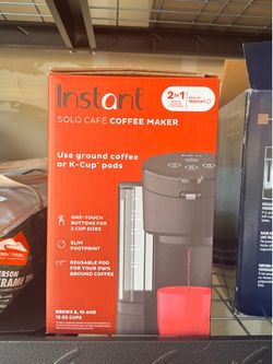 Instant Coffee Maker 2-in-1 K-Cup Pod & Ground Coffee