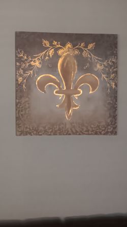Medium Fleur-de-Lis Canvas Wall Art