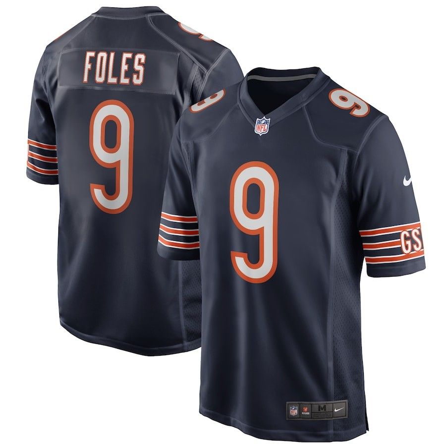 XL Men's Nike Nick Foles Navy Chicago Bears Game Jersey

