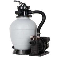 Powerful Pool Filter Pump with 6-Way Valve for Above Ground