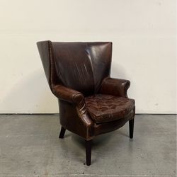Restoration Hardware, Drake Leather Wingback Chair