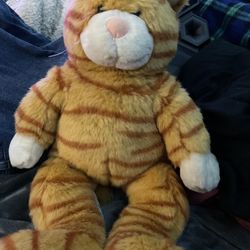 Vintage Build-A-Bear, orange, striped tabby cat