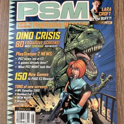 RARE PSM PLAYSTATION MAGAZINE #24 DINO CRISIS LARA CROFT WCW RESIDENT EVIL
