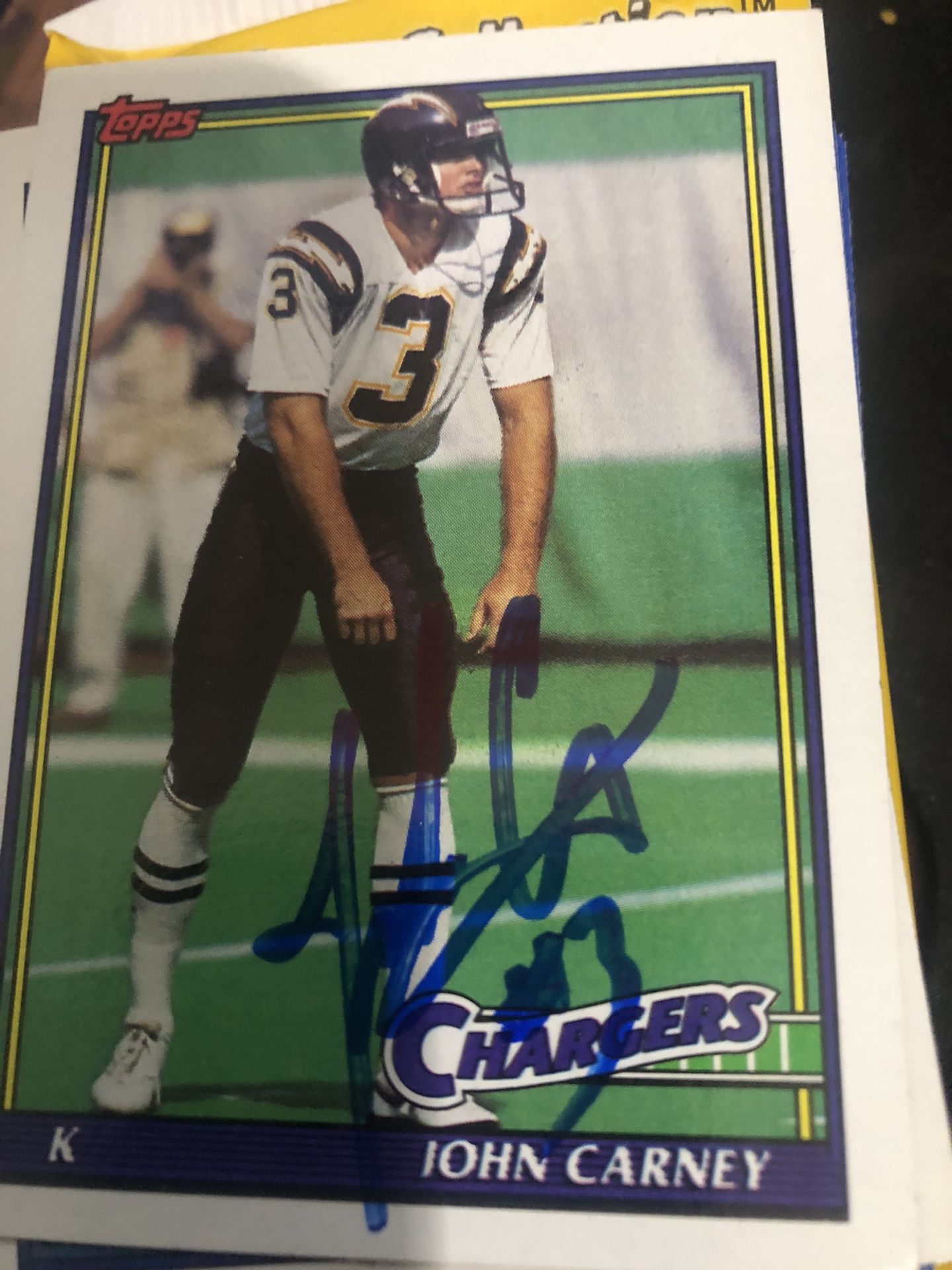 Football Chargers Autographed 
