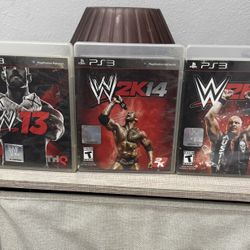 WWE PS3 Bundle: WWE '13, 2K14, 2K16 - PlayStation 3 Wrestling Games Complete CIB