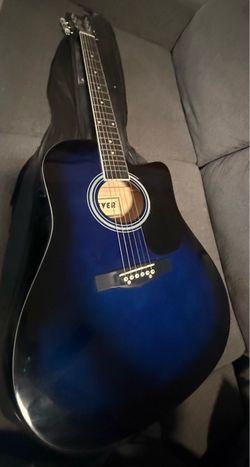 Fever Acoustic Cutaway Guitar Blue Sunburst