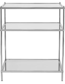 NEW Glass & Chrome End Tables | Set of 2