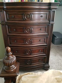 5 Drawer wood Armoire 