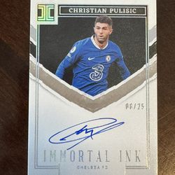 2022 Immaculate Christian Pulisic Immortal Ink /25 Chelsea FC