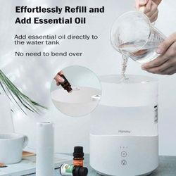 Cool Mist Humidifier 2.5L, Essential Oil Diffuser with 7-Colour Mood Lights, Auto Shut off
