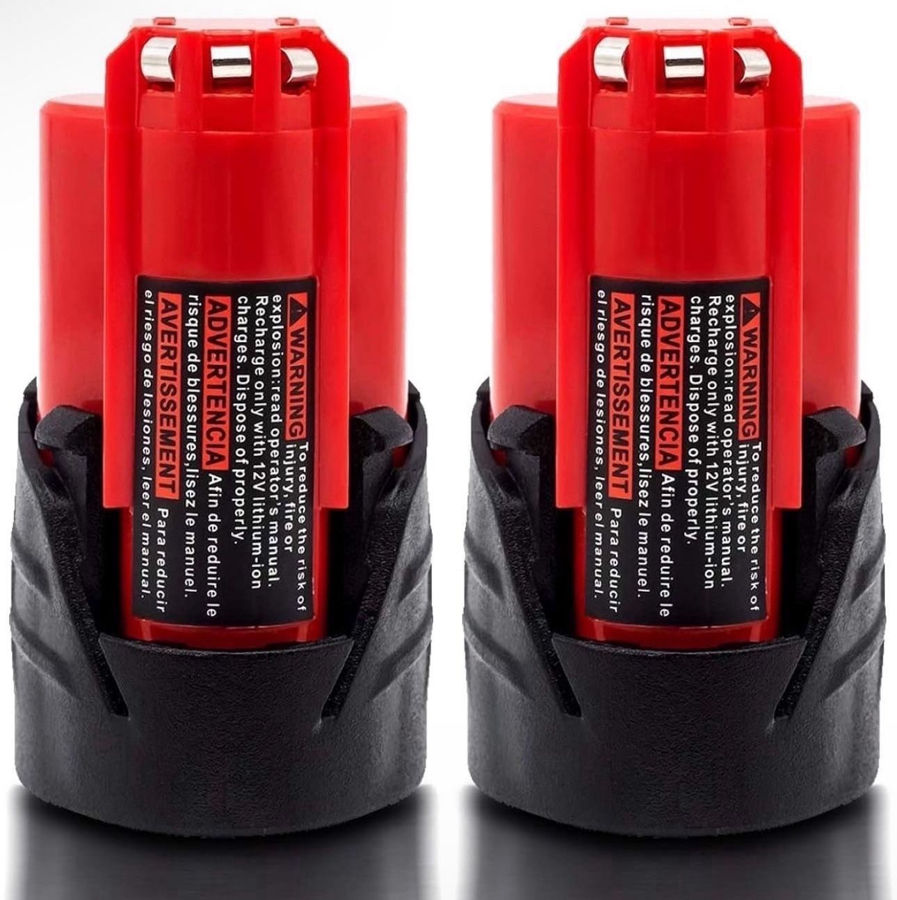 Battery Replacement for Milwaukee 12v: Batteries 4.0 ah Lithium deCompatible with Milwaukee 12 Volt M12 Cordless Power Tools 2 Pack 48-11-2411 48-11-2