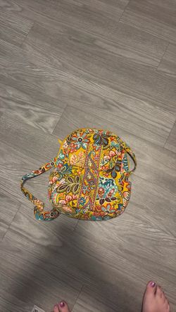 Vera Bradley Quilted Backpack – "Provencal" Yellow Floral Paisley