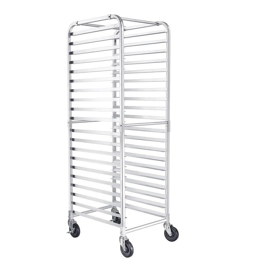 HARDURA 20 Tier Bun Pan Rack, Bakery Rack with Casters, NSF Home Commercial Kitchen, Aluminum Storage Cooling Sheet Pan Rack,20"x26"x69"H