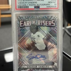 2023 Bowman U Chrome Shedeur Sanders Auto Gem Mint 10
